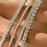 Elegant Stackable Bracelet Set | Luxurious Layered Diamond Bracelet | Versatile & Chic Wrist Jewelry